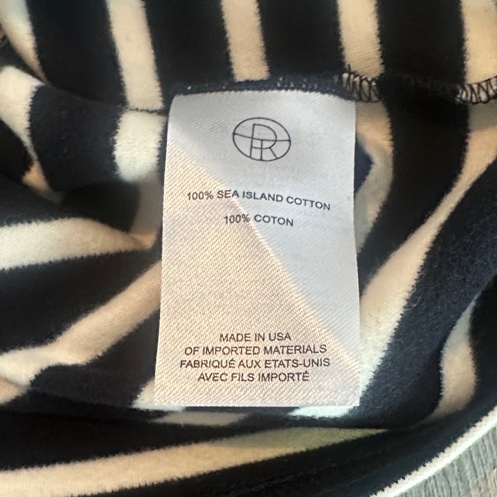 THE ROW 
Moris Top Navy and Ivory Striped Long Sleeve Top - Picture 4 of 9